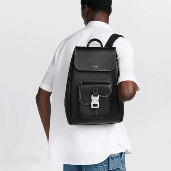 디올 남성 블랙 백팩 - Dior Mens Black Back Pack - dib1612x - 1