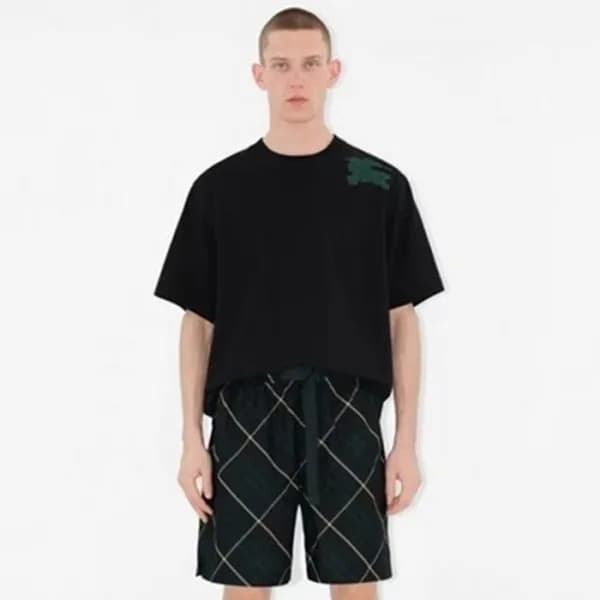 버버리 남성 블랙 반팔 티셔츠 - Burberry Mens Black Tshirts - b… - 1