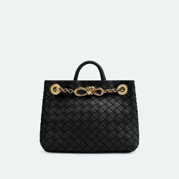 보테가베네타 여성 블랙 미디엄 안디아모 - Bottega Veneta Womens Andi… - 1