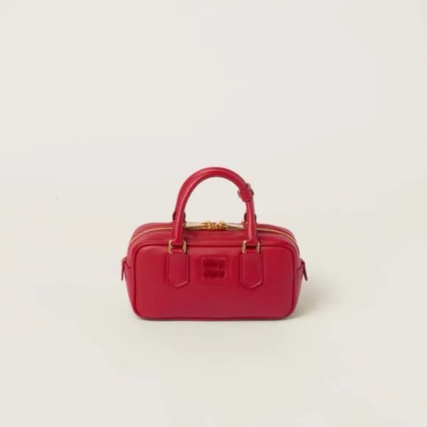 미우미우 여성 레드 아르카디 볼링백 - Miumiu Womens Arcadie Bag - … - 1