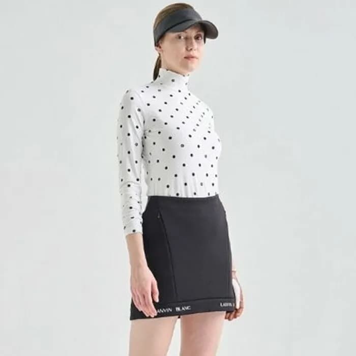 [LANVIN BLANC] 랑방블랑 여성 백 밴딩 로고 햄 미니 스커트 - gol550x - 1