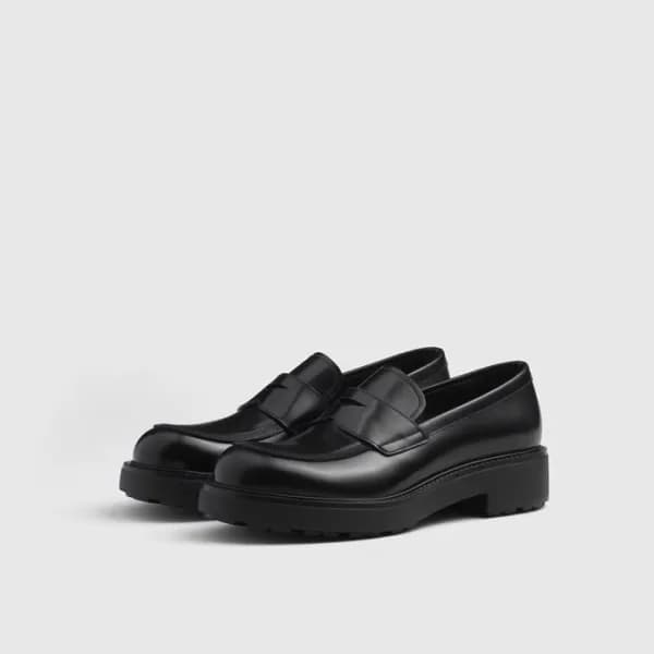 프라다 남성 블랙 로퍼 - Prada Mens Black Loafer - prs1358x - 1