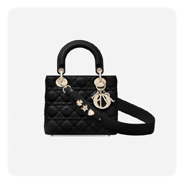 디올 여성 블랙 까나쥬 레이디백 스몰 - Dior Cannage Lady Small Bag… - 1