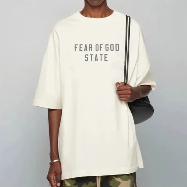 피어오브갓 남성 반팔 티셔츠 - Fear of god Mens Round Tshirts -… - 1