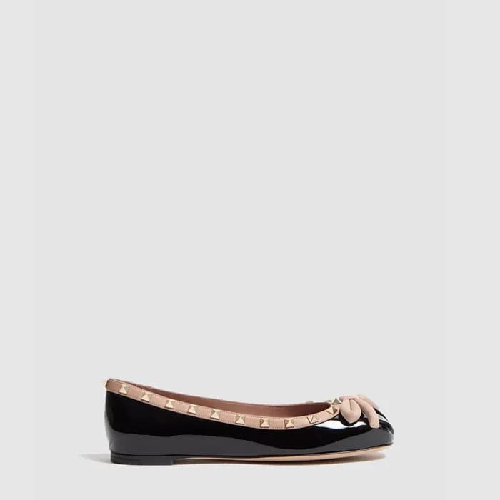 발렌티노 여성 락스터드 발레리나 - Valentino Womens Rockstud Ball… - 1
