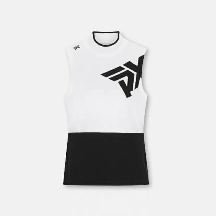 PXG 여성 빅 로고 니트 베스트 - gol1784x - 1