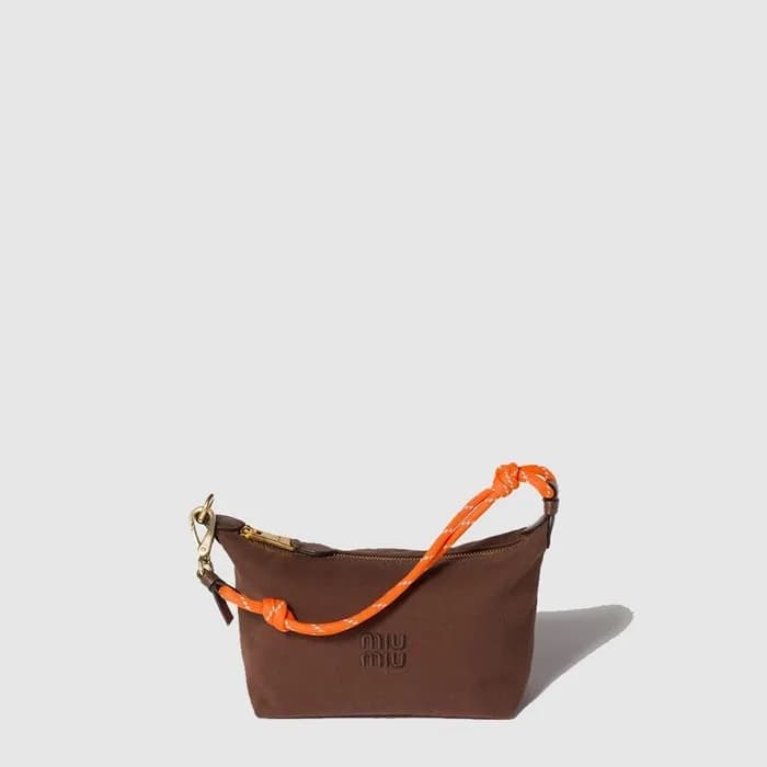 미우미우 여성 가바딘 파우치 - Miumiu Womens Gabardine pouch - … - 1