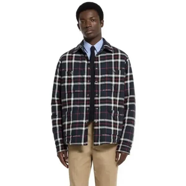 구찌 남성 체크 셔츠 - Gucci Mens Flanner Shirt - guc13182… - 1