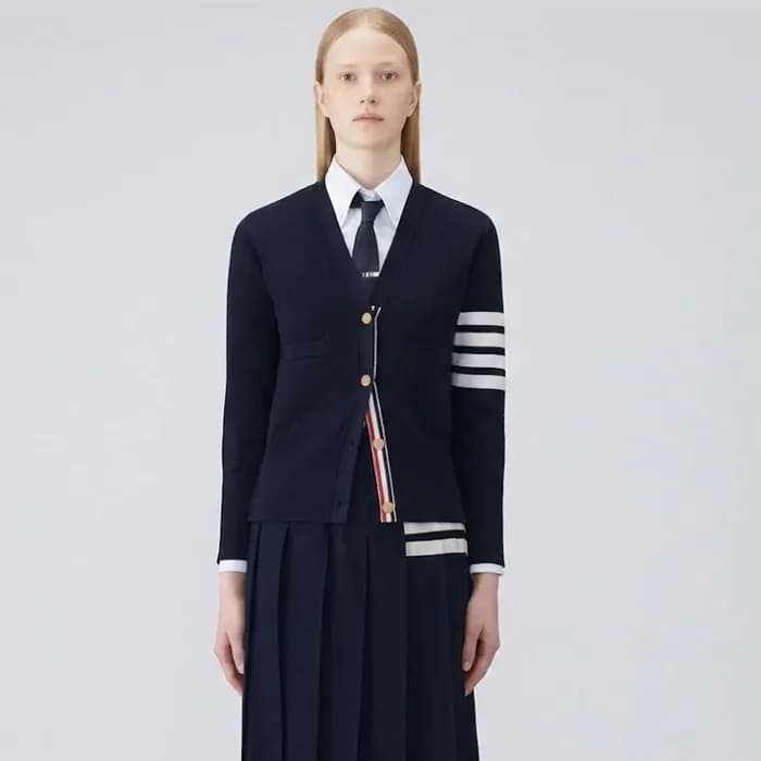 톰브라운 여성 밀라노클래식 가디건 - Thom Browne Womens Milano Cla… - 1