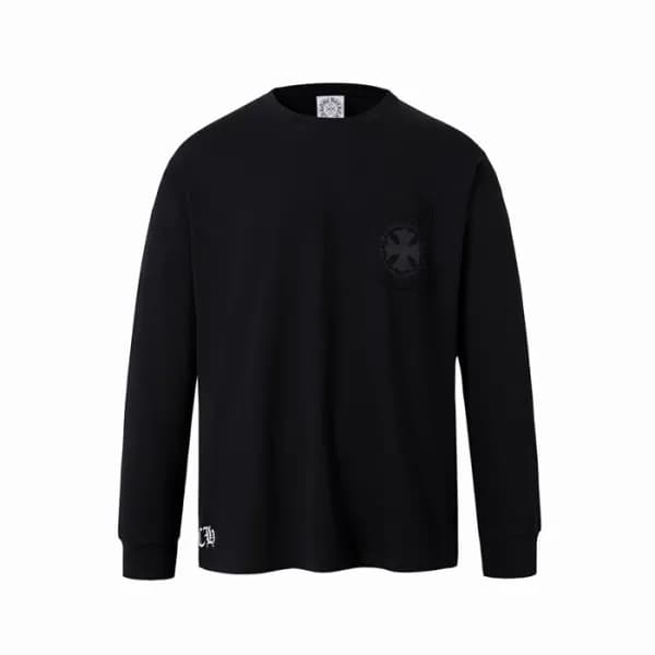 크롬하츠 남성 라운드 긴팔티 - Chrome Hearts Mens Round Tshirt … - 1