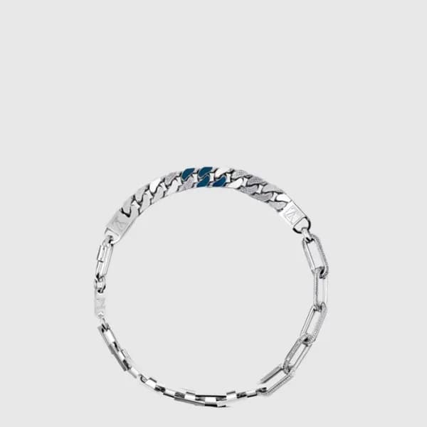 루이비통 남성 체인 링크 패치 네크리스 - Louis vuitton Mens Chain L… - 1