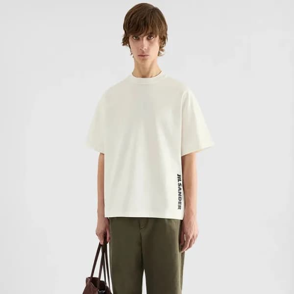 질샌더 남성 크루넥 반팔티 - Jilsander Mens Round Tshirt - jic… - 1