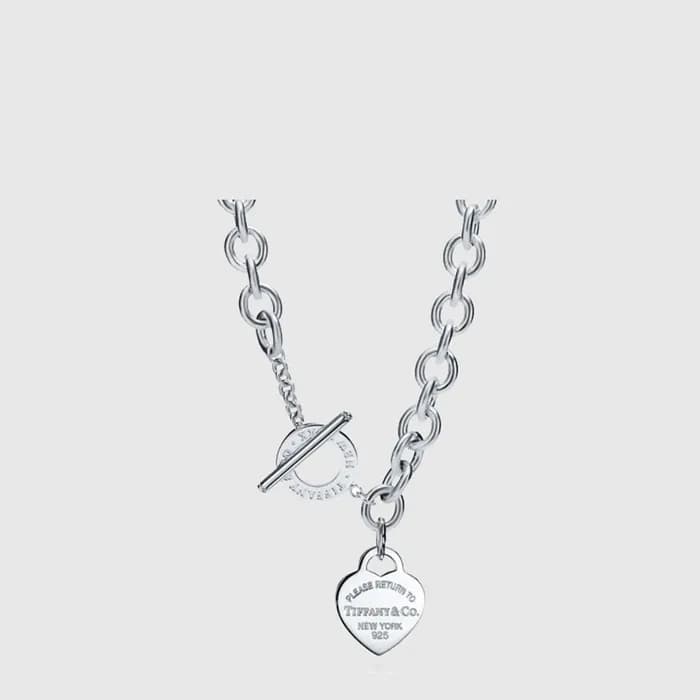 티파니 여성 하트 태그 네크리스 - Tiffany & Co Womens Heart tag Necklace - acc9264x - 1