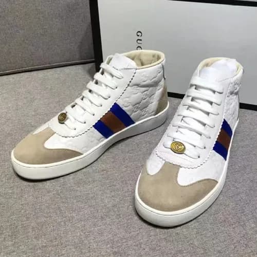 GUCCI 2018 MENS LEATHER ACE ANKLE SKEAKERS - 구찌 남성… - 1