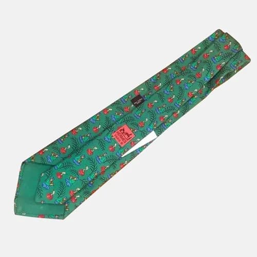 HERMES MENS NECKTIE GREEN - 에르메스 남성용 넥타이 그린 - 1