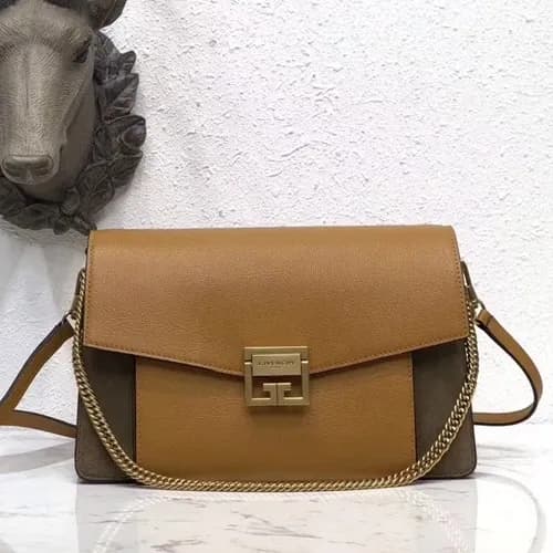 Givenchy Leather and Suede GV3 Shoulder Bag,16/21/… - 1