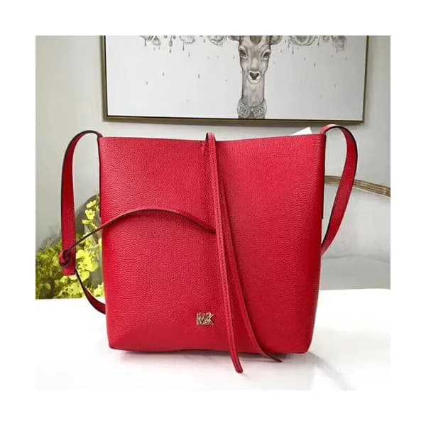 Michael Kors Leather Bucket Shoulder Bag,26cm - 마이… - 1
