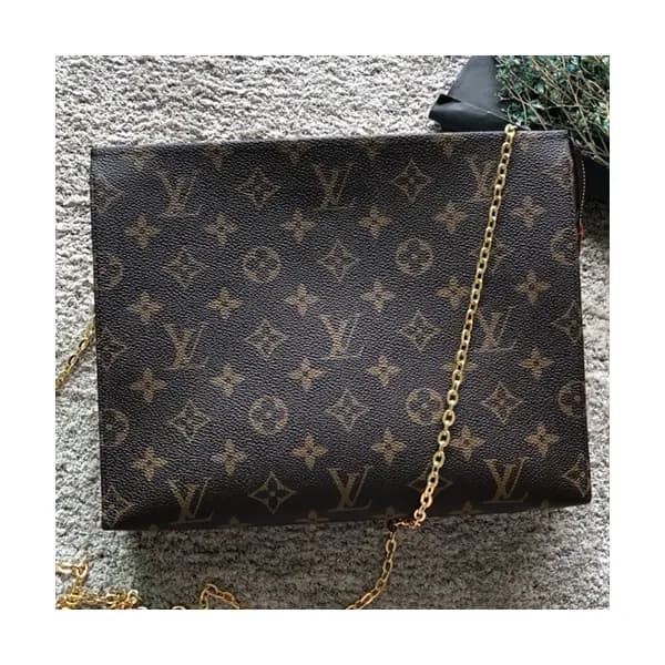 Louis Vuitton Monogram Chain Clutch Bag Shoulder B… - 1