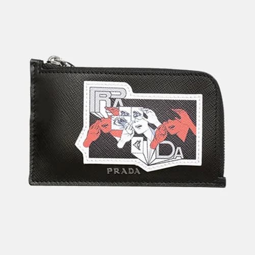 Prada 2018 Mens Saffiano Print Animation Leather C… - 1