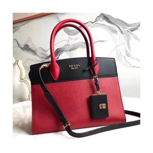 Prada Saffiano Tote Shoulder Bag,30cm - 프라다 사피아노 여… - 1