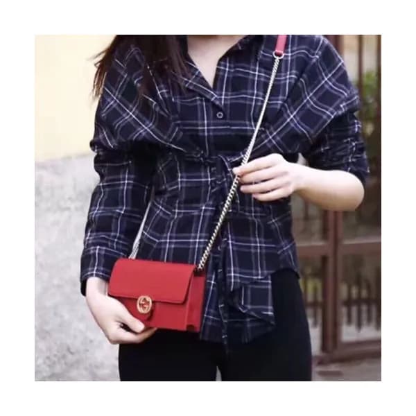 Gucci Interlocking Woc Mini Chain Wallet Shoulder … - 1