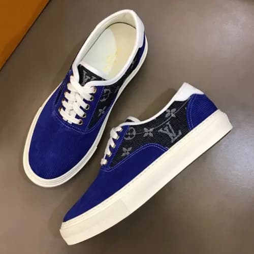 Louis Vuitton 2019 Mens Denim Initial Logo Sneaker… - 1