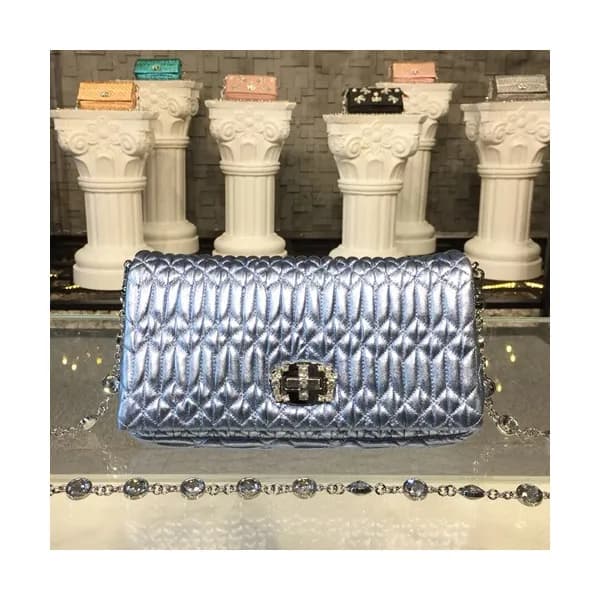 MiuMiu 2019 Matelasse Crystal Tote Shoulder Cross … - 1