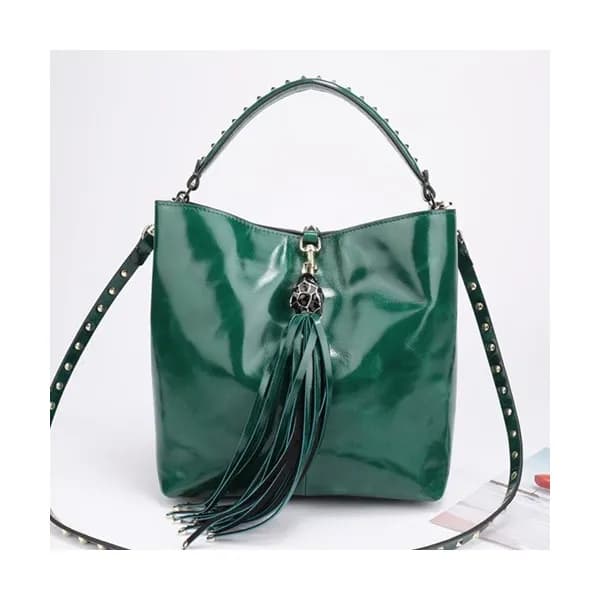 Valentino 2019 Leather Tassel Tote Shoudler Cross… - 1