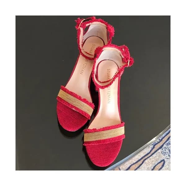 Stuart Weitzman 2019 Ladies Denim & Leather Middle… - 1