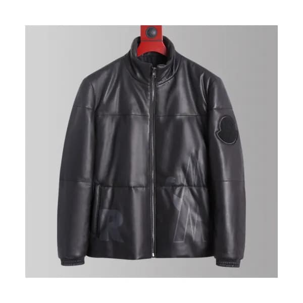 Moncler 2019 Womens Patch Logo Modern Leather Down… - 1