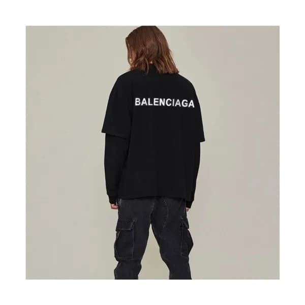 Balenciaga 2019 Mens Logo Cotton Man-to-man - 발렌시아… - 1