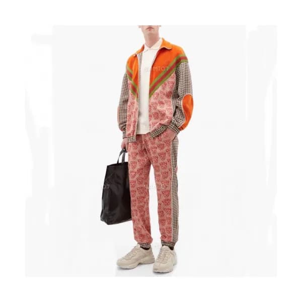 Gucci 2019 Mens Logo Velvet Training Clothes&Pants… - 1