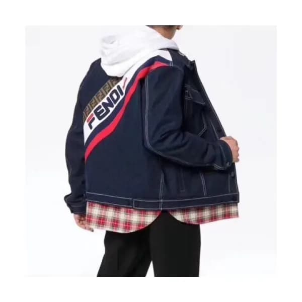 Fendi 2019 Mens Casual Logo Denim Jacket - 펜디 2019… - 1