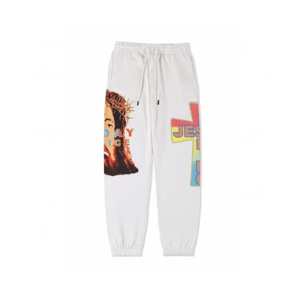 Kanye west 2019 Mens Logo Oversize Cotton Pants - …