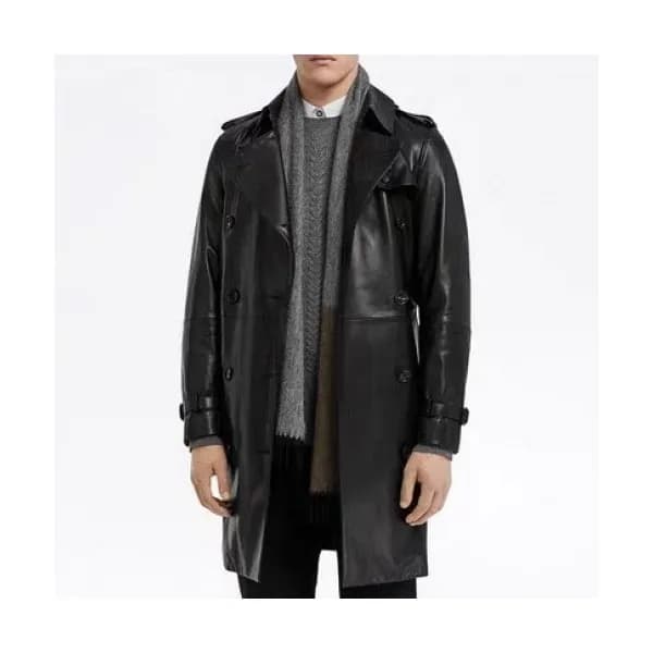 [버버리]Burberry 2020 Mens Vintage Leather Trench Coa… - 1