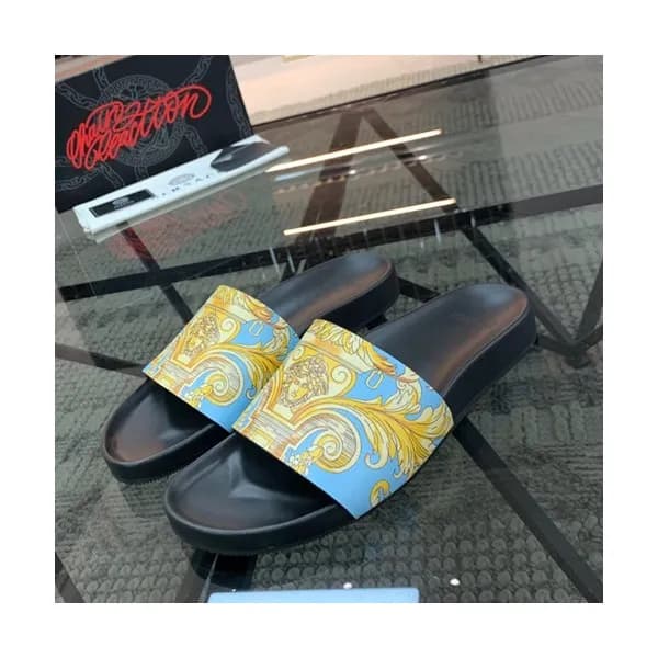 Versace 2020 Mens Leather Slipper - 베르사체 2020 남성… - 1