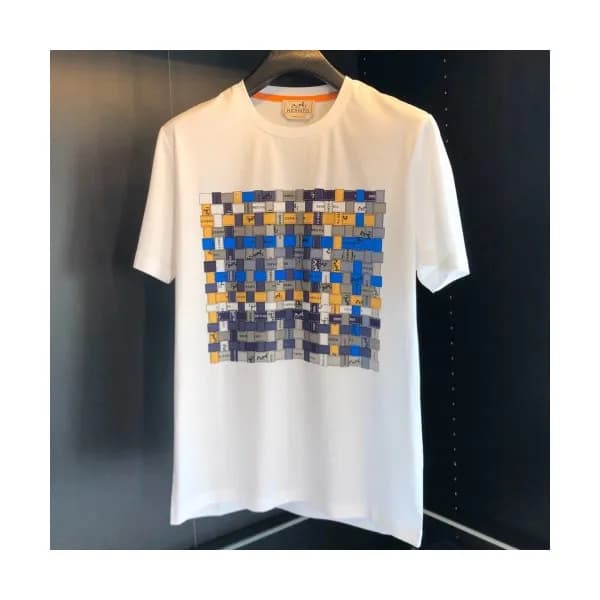 [에르메스]Hermes 2020 Mens Crew-neck Silket Short Slee… - 1