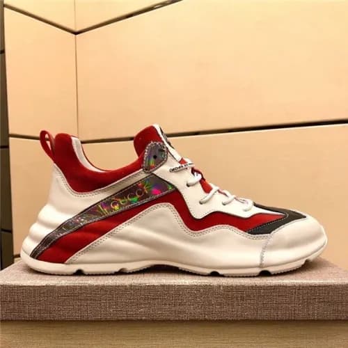 Gucci 2020 Men's Leather Sneakers - 구찌 2020 남성… - 1