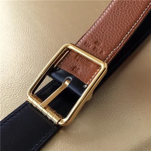 [매장판}Hermes 2021 Men's Leather Belt,3.2cm - 에르… - 1