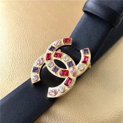 Chanel 2021 Women's Leather Belt,3.0cm,CHABT01… - 1