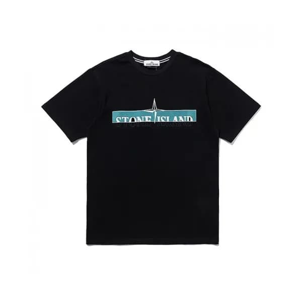 Stone Island Mens Crew-neck Cotton Short Sleeved … - 1
