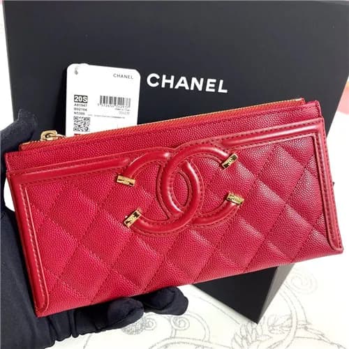 Chanel 2021 Women's Leather Wallet,19cm,CHAW01… - 1