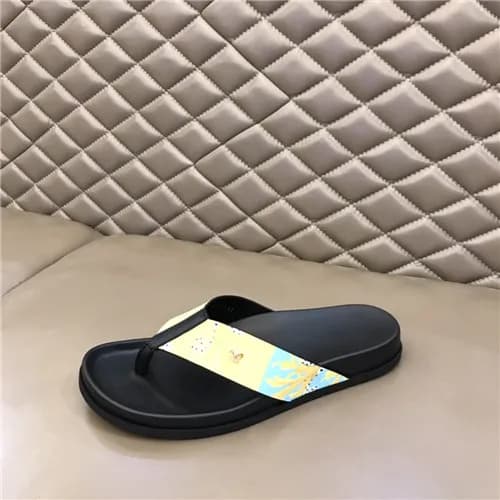 Versace 2021 Men's Leather Slipper,VERS0579 - … - 1