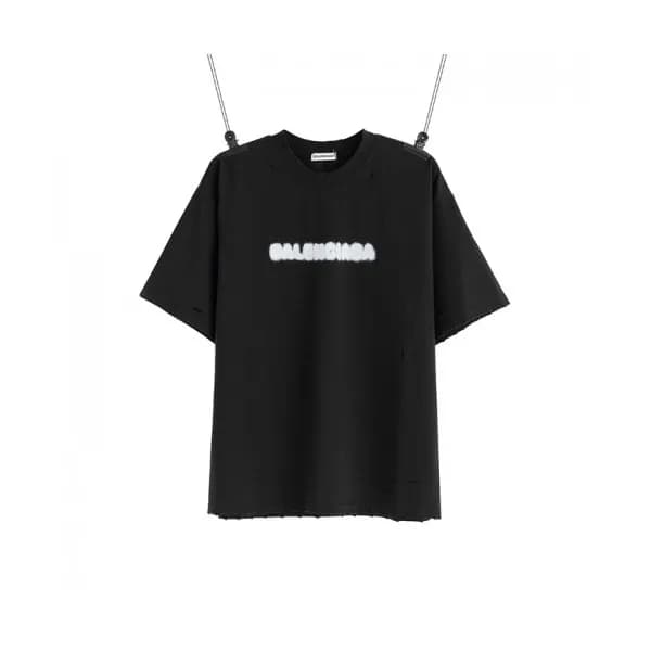 Balenciaga Mm/Wm Logo Cotton Short Sleeved Tshirt… - 1