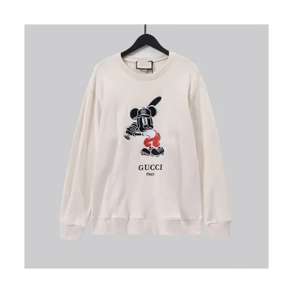 Gucci Mm/Wm Logo Crew-neck Cotton Tshirts Ivory … - 1