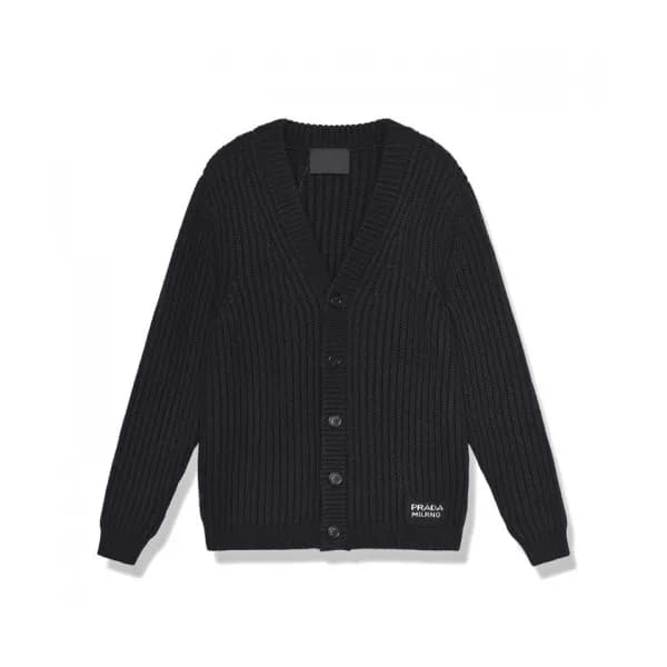 Prada Mens Logo Casual Cardigan Black - 프라다 2021 … - 1