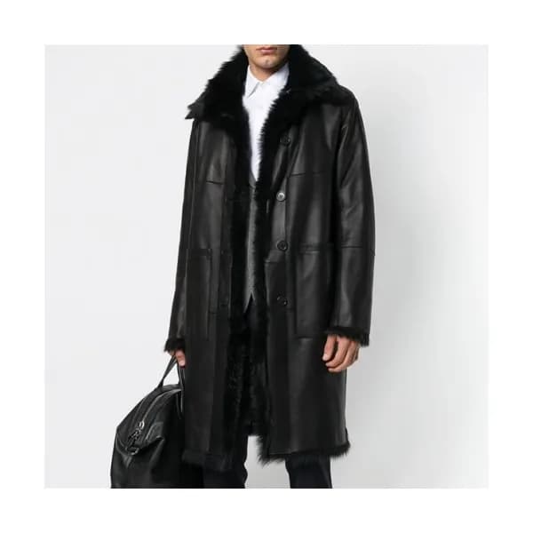 Prada Mens Logo Casual Leather Jacket Black - 프라다… - 1