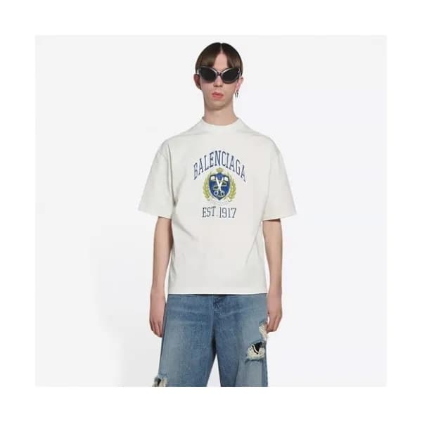 Balenciaga Mm/Wm Logo Cotton Short Sleeved Tshirt… - 1