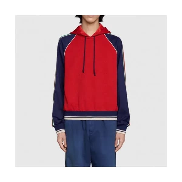 Gucci Unisex Logo Casual Hoodie Red - 구찌 2021 남/녀… - 1