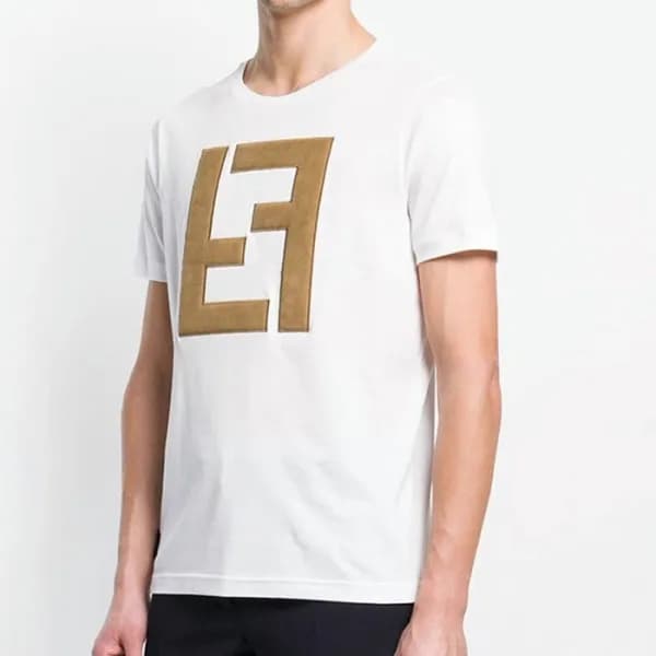 펜디 남성 크루넥 화이트 반팔티 - Mens White Tshirts - fen01151x - 1